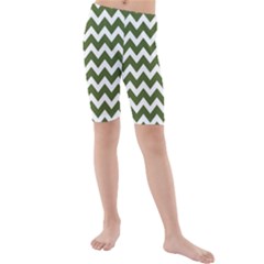 Chevron Pattern Gifts Kid s Mid Length Swim Shorts by GardenOfOphir