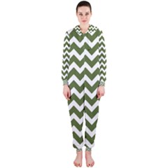 Chevron Pattern Gifts Hooded Jumpsuit (ladies)  by GardenOfOphir