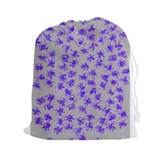 Purple Pattern Drawstring Pouches (xxl) by JDDesigns