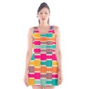 Connected colorful rectangles Scoop Neck Skater Dress View1