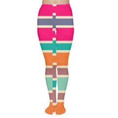 Connected Colorful Rectangles Tights by LalyLauraFLM