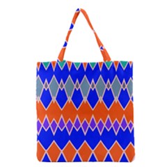 Rhombus Chains Grocery Tote Bag by LalyLauraFLM