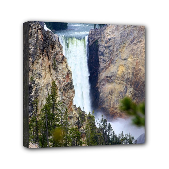 YELLOWSTONE WATERFALL Mini Canvas 6  x 6 