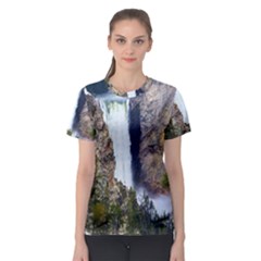 Yellowstone Waterfall Women s Sport Mesh Tees