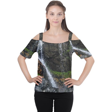 Waterfall Women s Cutout Shoulder Tee by trendistuff