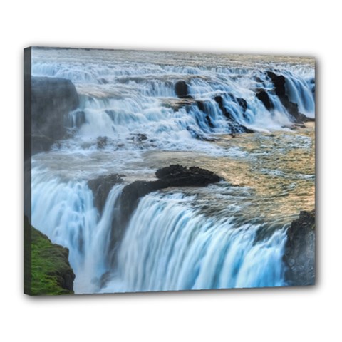 Gullfoss Waterfalls 2 Canvas 20  X 16  by trendistuff