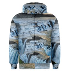 Gullfoss Waterfalls 2 Men s Zipper Hoodies by trendistuff