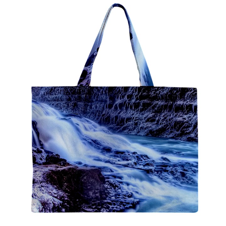 GULLFOSS WATERFALLS 1 Zipper Tiny Tote Bags