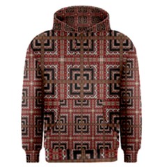 Check Ornate Pattern Men s Pullover Hoodies by dflcprintsclothing