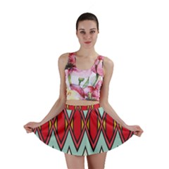 Rhombus And Chevrons Pattern Mini Skirt by LalyLauraFLM