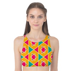 Colorful Stars Pattern Tank Bikini Top by LalyLauraFLM