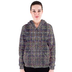 Luxury Patterned Modern Baroque Women s Zipper Hoodies by dflcprintsclothing