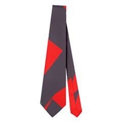 Red Blue Pieces Necktie by LalyLauraFLM