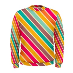 Colorful Diagonal Stripes  Men s Sweatshirt