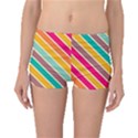 Colorful diagonal stripes Boyleg Bikini Bottoms View1