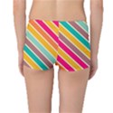 Colorful diagonal stripes Boyleg Bikini Bottoms View2