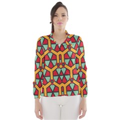 Honeycombs triangles and other shapes pattern Wind Breaker (Women)