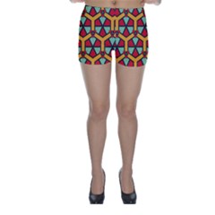 Honeycombs triangles and other shapes pattern Skinny Shorts