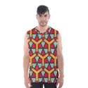 Honeycombs triangles and other shapes pattern Men s Basketball Tank Top View1