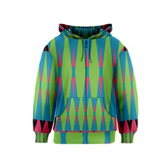 Connected Rhombus Kids Zipper Hoodie by LalyLauraFLM