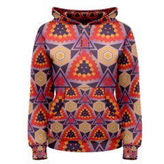 Triangles Honeycombs And Other Shapes Pattern Women s Pullover Hoodie by LalyLauraFLM