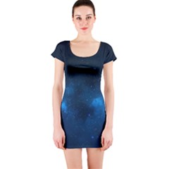 Starry Space Short Sleeve Bodycon Dresses