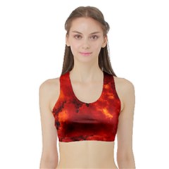 Rosette Nebula 2 Women s Sports Bra With Border by trendistuff