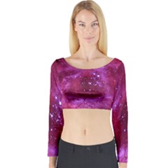 Rosette Nebula 1 Long Sleeve Crop Top by trendistuff