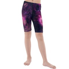 Purple Clouds Kid s Mid Length Swim Shorts by trendistuff