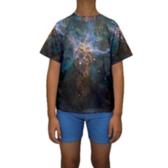 Mystic Mountain Kid s Short Sleeve Swimwear by trendistuff