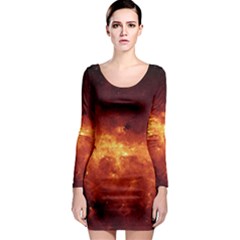 Milky Way Clouds Long Sleeve Bodycon Dresses by trendistuff