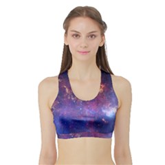 Milky Way Center Women s Sports Bra With Border by trendistuff