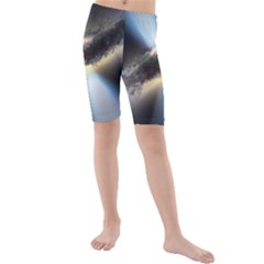 Hidden Black Hole Kid s Mid Length Swim Shorts by trendistuff