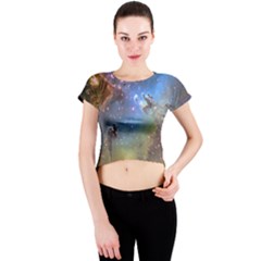 Eagle Nebula Crew Neck Crop Top by trendistuff