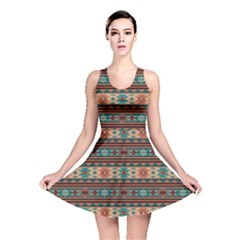 Southwest Design Turquoise And Terracotta Reversible Skater Dresses by SouthwestDesigns