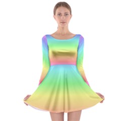 Rainbow Colors Long Sleeve Skater Dress by LovelyDesigns4U