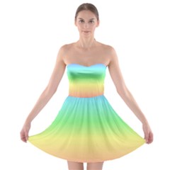 Rainbow Colors Strapless Bra Top Dress by LovelyDesigns4U