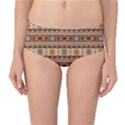 Southwest Design Tan and Rust Mid-Waist Bikini Bottoms View1