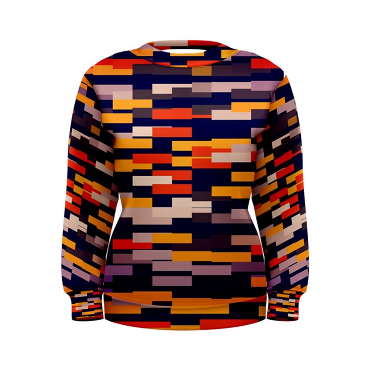 Rectangles in retro colors  Women s Sweatshirt