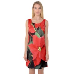 Poinsettia Sleeveless Satin Nightdresses by trendistuff