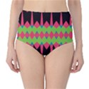 Rhombus and other shapes pattern High-Waist Bikini Bottoms View1