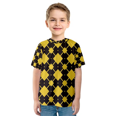 Connected Rhombus Pattern Kid s Sport Mesh Tee by LalyLauraFLM