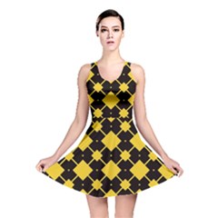 Connected Rhombus Pattern Reversible Skater Dress by LalyLauraFLM