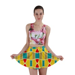 Colorful Chains Pattern Mini Skirt by LalyLauraFLM