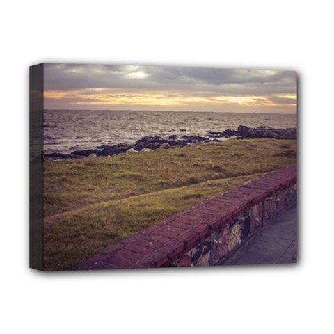 Playa Verde Coast In Montevideo Uruguay Deluxe Canvas 16  X 12   by dflcprints