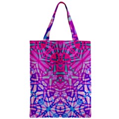 Ethnic Tribal Pattern G327 Zipper Classic Tote Bags by MedusArt