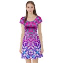 Ethnic Tribal Pattern G327 Short Sleeve Skater Dresses View1