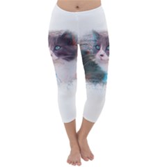 Cat Splash Png Capri Winter Leggings 