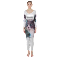 Cat Splash Png Long Sleeve Catsuit by infloence