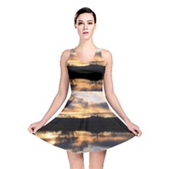 Sun Reflected On Lake Reversible Skater Dresses by trendistuff